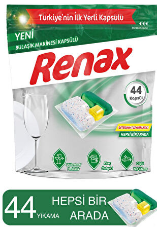 Renax Bulaşık Makinesi Kapsülü Hepsi Bir Arada 44 lüü