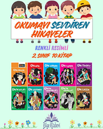 2.Sınıf Okumayı Sevdiren Renkli Resimli Hikayeler 12 - 10 Kitap