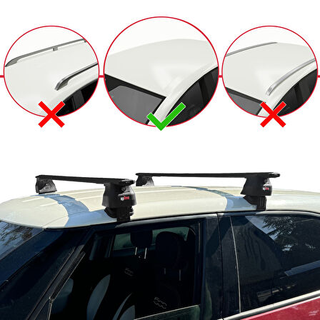 Fiat 500 L 2012-2017 Arası ile Uyumlu ACE-4 Ara Atkı Tavan Barı Siyah 2 Adet