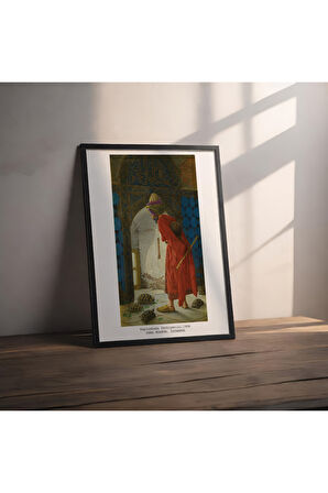 Dekoratif Çerçevesiz Poster Kaplumbağa Terbiyecisi Osman Hamdi Bey