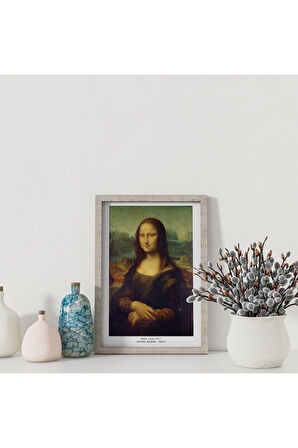 Dekoratif Çerçevesiz Poster Mona Lisa Leonardo Da Vinci