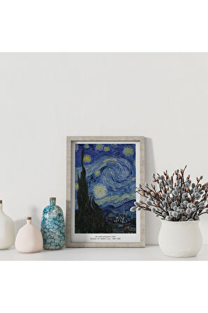 Dekoratif Çerçevesiz Poster Yıldızlı Geceler Vincent van Gogh