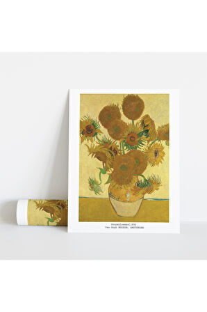 Dekoratif Çerçevesiz Poster Ayçiçekleri Vincent van Gogh