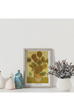 Dekoratif Çerçevesiz Poster Ayçiçekleri Vincent van Gogh