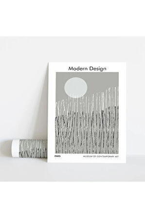 Dekoratif Çerçevesiz Poster Modern Design Çizgi  Soyut Çerçevesiz Tablo