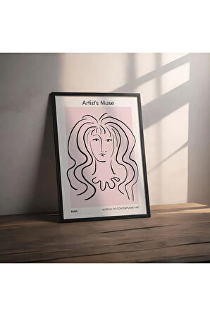 Dekoratif Çerçevesiz Poster Artist Muse  Soyut Çerçevesiz Tablo