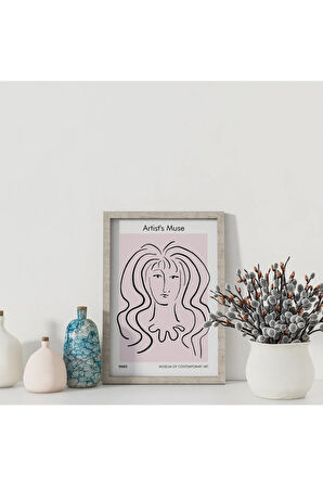 Dekoratif Çerçevesiz Poster Artist Muse  Soyut Çerçevesiz Tablo
