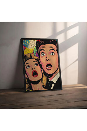 Dekoratif Çerçevesiz Poster Pop Art Çift Çerçevesiz Tablo