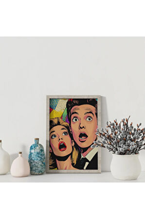Dekoratif Çerçevesiz Poster Pop Art Çift Çerçevesiz Tablo