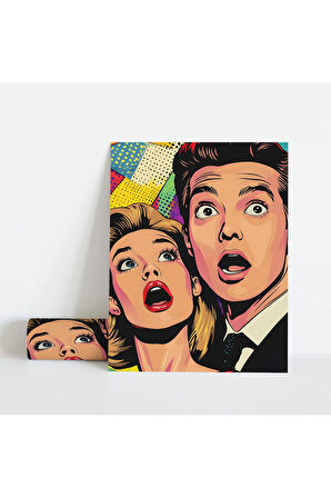 Dekoratif Çerçevesiz Poster Pop Art Çift Çerçevesiz Tablo
