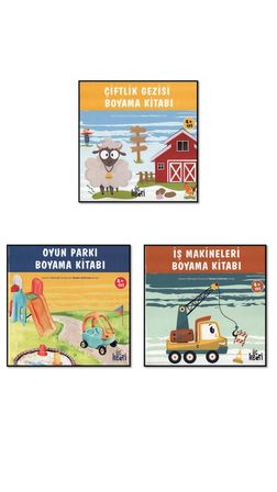 İş Makineleri - Çiftlik Gezisi - Oyun Parkı Boyama Kitapları