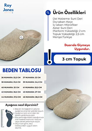Berlin 6800 Orijinal İtalyan Keçe Unisex Terlik
