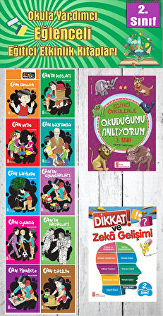2. Sınıf Okula Yardımcı Eğitici Okuduğumu Anlıyorum - Dikkat ve Zeka Gelişimi - 10 lu Hikaye Seti 3