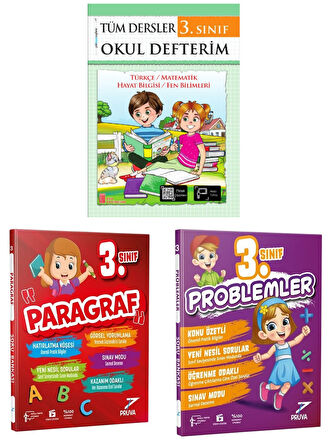 3.Sınıf Okul Defterim+Paragraf+Problem Kitabı