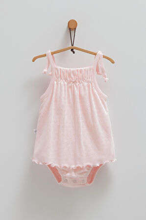 Kız Bebek 2'li Jile Pembe Askılı Şortlu