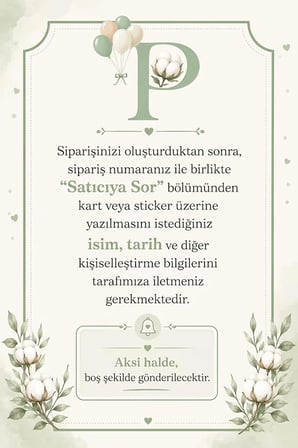 Pamuğum Atelier Kişiye Özel Hoşgeldin Bebek Hediyeliği (15 Adet)