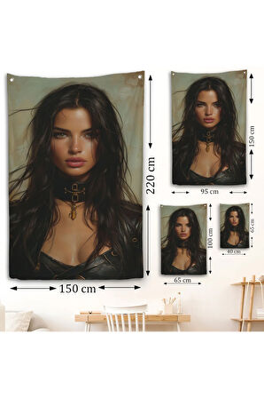 Esmer Latin Güzeli Kadın Duvar Örtüsü-7779