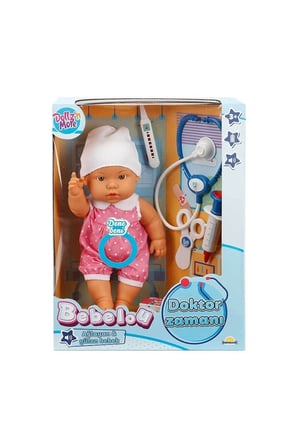 Sunman Oyuncak Bebelou Doktor Zamanı Sesli Bebek Seti 35 Cm S01030111
