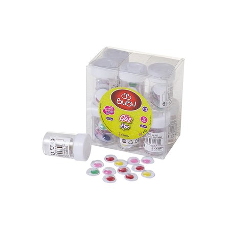 Bu-Bu Renkli Göz 15 Mm 8 Gram Bubu-Gz0008 (12 Tüp)