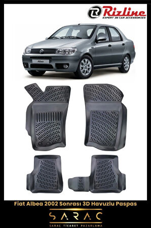Rizline Fiat Albea 2006 Model 3D Havuzlu Paspas