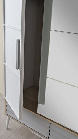 Asil 4 Kapaklı Aynalı Elbise Dolabı Gardrop 180x51x200cm