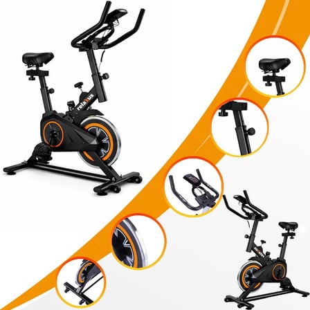 Dikey Ev Fitness Bisikleti LED Ekran Kardiyo Egzersiz Aleti Spinning Bike Nabız Direnç Lastiği Hediy