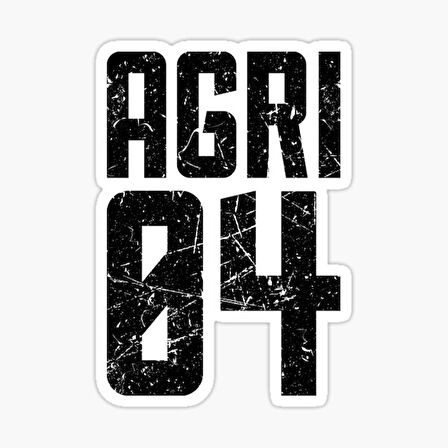 04 AĞRI Sticker Yapıştırma Oto Etiket 17cm