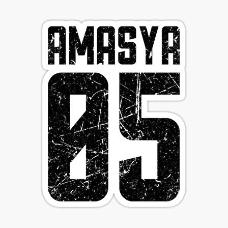 05 AMASYA Sticker Yapıştırma Oto Etiket 17cm