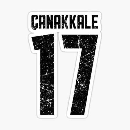 17 ÇANAKKALE Sticker Yapıştırma Oto Etiket 17cm