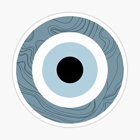 18 CM Nazar Boncuğu Sticker Duvar Etiket Araba Yapıştırma M11