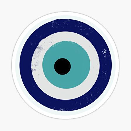 18 CM Nazar Boncuğu Sticker Duvar Etiket Araba Yapıştırma M12