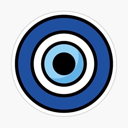 18 CM Nazar Boncuğu Sticker Duvar Etiket Araba Yapıştırma M13