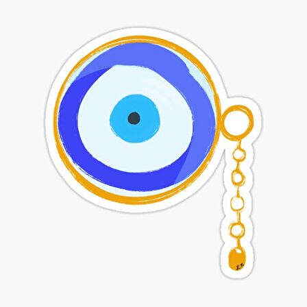 18cm Nazar Boncuğu Sticker Araba Duvar  Yapıştırma Etiket FF6