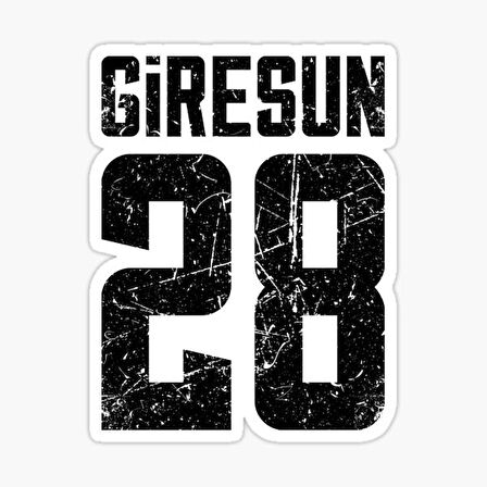 28 GİRESUN Sticker Yapıştırma Oto Etiket 17cm