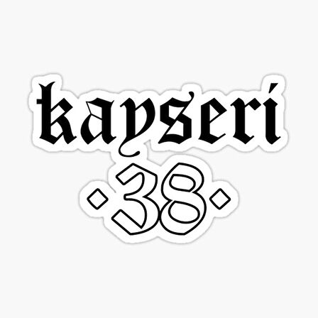 38 Kayseri Nabız Sticker Araba Etiket 19Cm md2