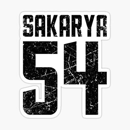54 SAKARYA Sticker Yapıştırma Oto Etiket 17cm