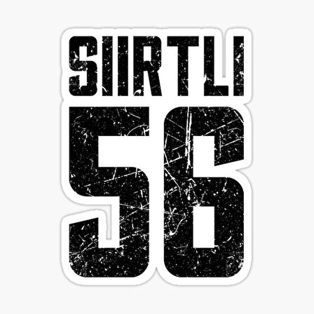 56 SİİRT Sticker Yapıştırma Oto Etiket 17cm