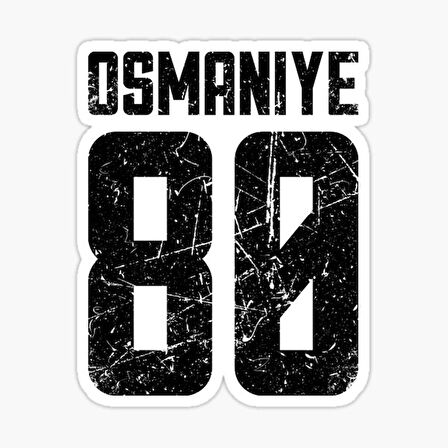 80 OSMANİYE Sticker Yapıştırma Oto Etiket 17cm