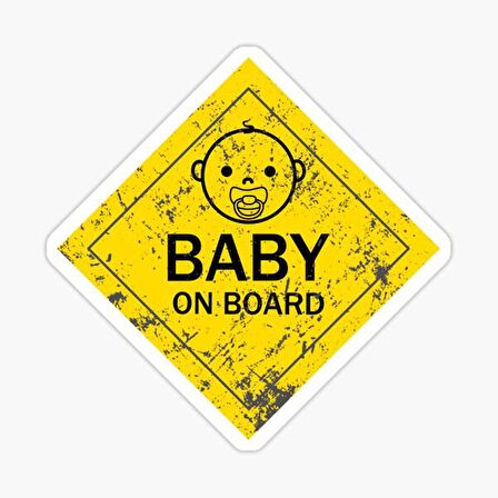 Arabada bebek var Baby On Board Sticker Etiket 19CM md2