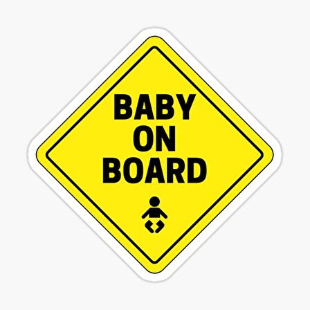Arabada bebek var Baby On Board Sticker Etiket 19CM md15