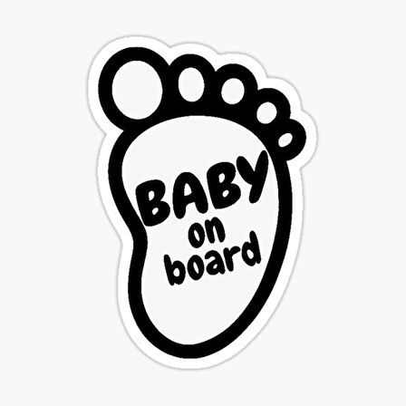 Arabada bebek var Baby On Board Sticker Etiket 19CM md17
