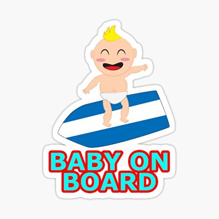 Arabada bebek var Baby On Board Sticker Etiket 19CM md19
