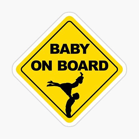 Arabada bebek var Baby On Board Sticker Etiket 19CM md20