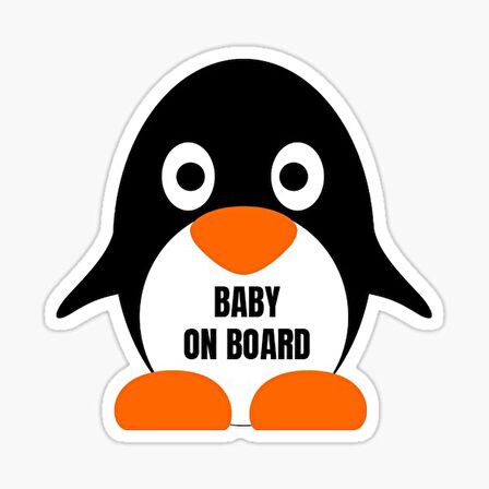 Arabada bebek var Baby On Board Sticker Yapıştırma 19CM md16