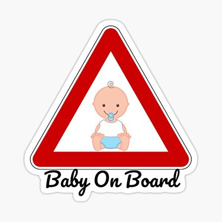 Arabada Bebek Var Sticker oto Yapıştırma Etiket 18cm MD7