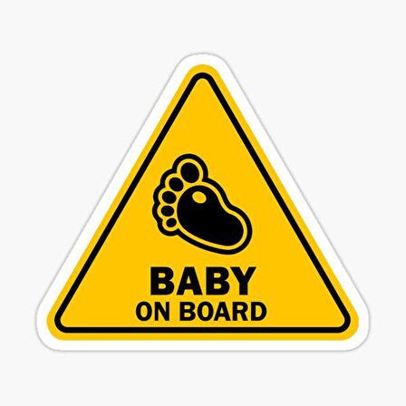 Arabada Bebek Var Sticker oto Yapıştırma Etiket 18cm MD13