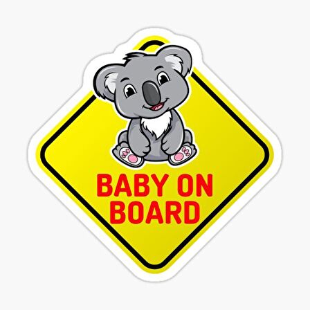Arabada Bebek Var Sticker oto Yapıştırma Etiket 18cm MD18