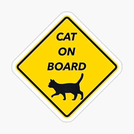 Arabada Kedi var Cats On Board Sticker Yapıştırma 19CM md2