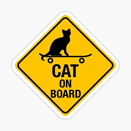 Arabada Kedi var Cats On Board Sticker Yapıştırma 19CM md13