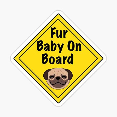 Arabada Köpek Var Araç Sticker Etiket 19CM md11
